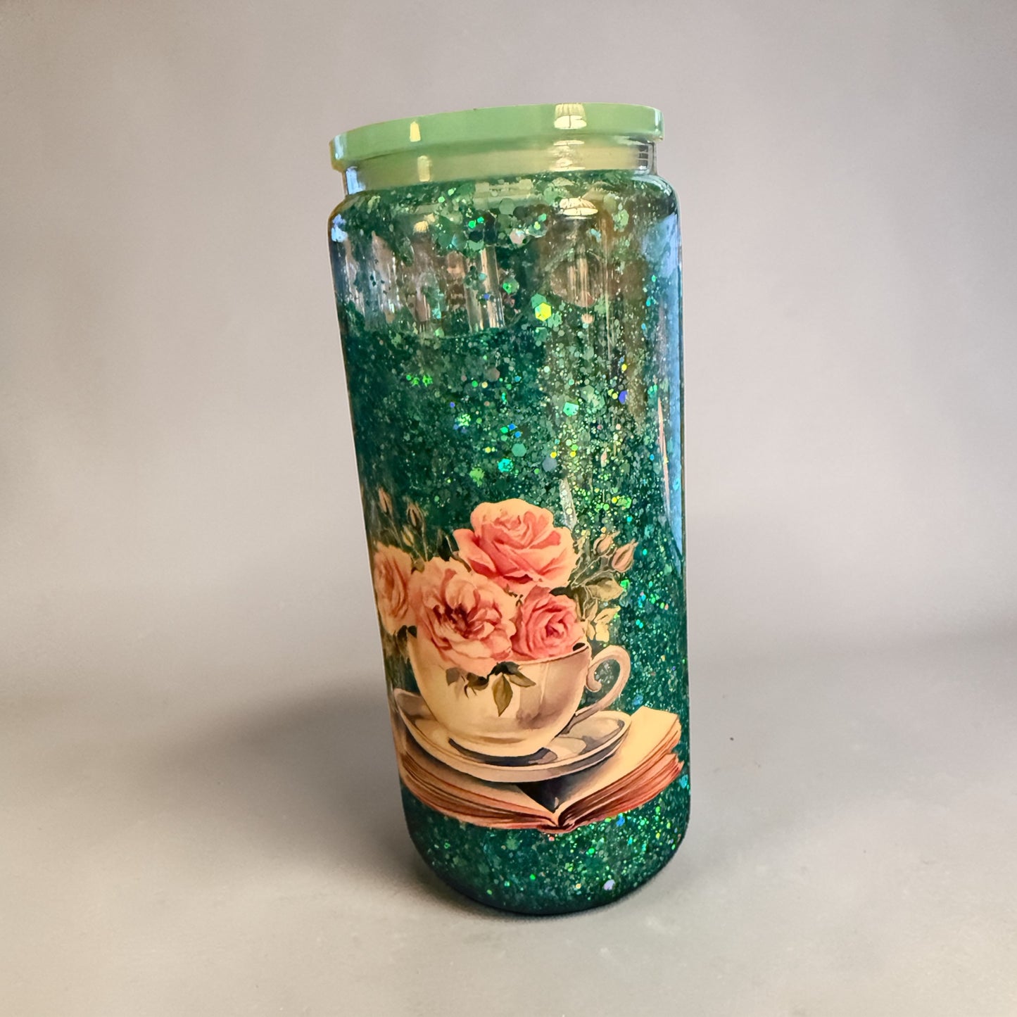 “God Is Within Her” Glitter Glass Tumbler